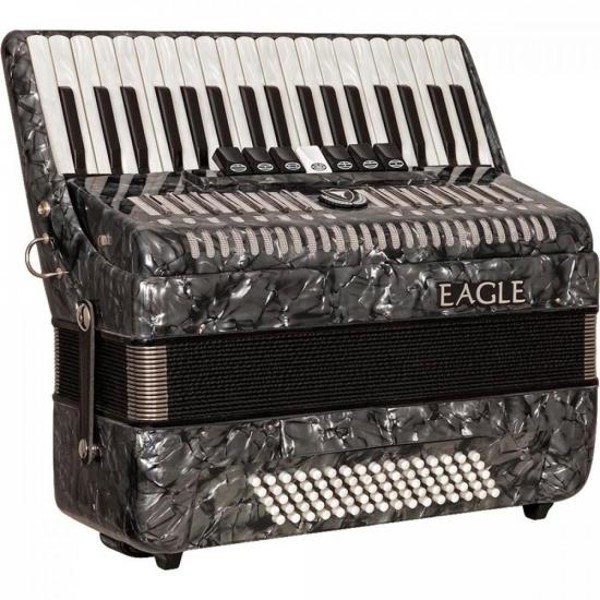 Acordeon Eagle EGA0780 80 Baixos Pearl Black