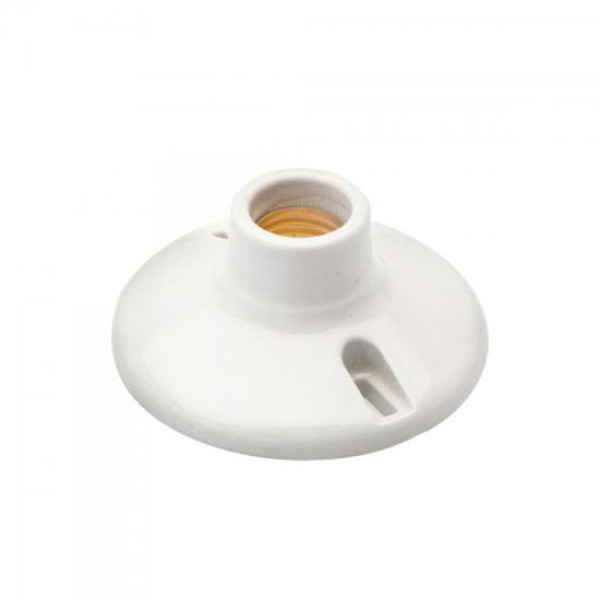 Soquete de Porcelana E27 Branco BRASFORT - CX / 5