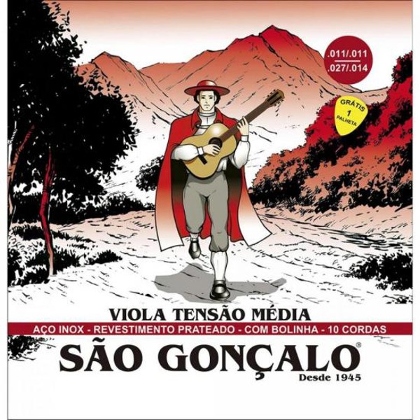 Encordoamento para Viola Caipira em Aço SÃO GONÇALO