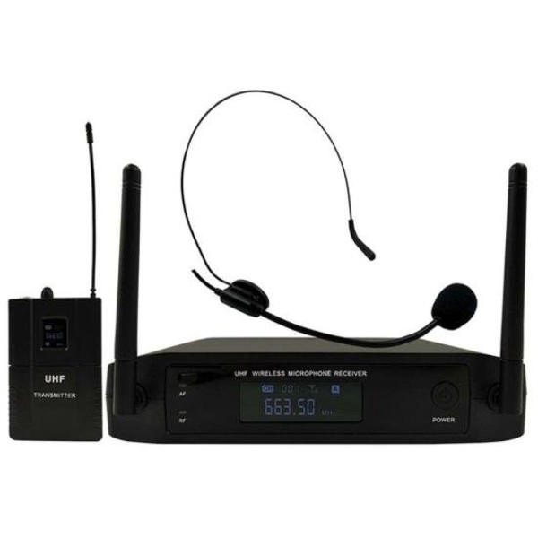 Microfone de Cabeça Sem Fio Leson LS901HD750 UHF SM58