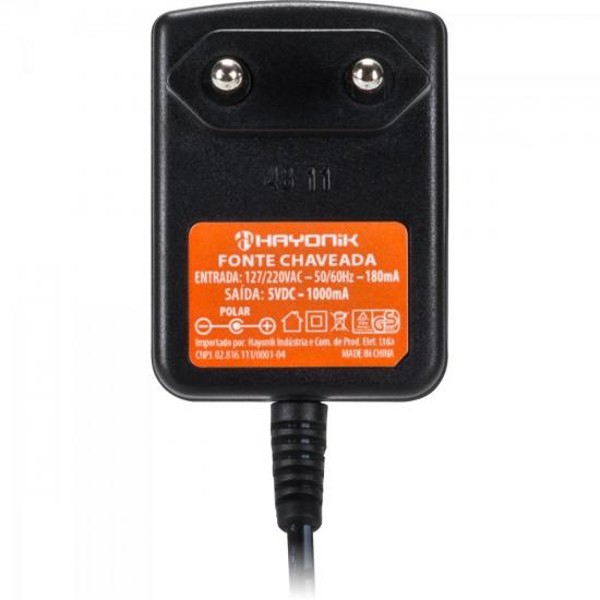 Fonte Chaveada Hayonik FCTP5001 5VDC 1A 5W P8 C+ 2,5mm Bivolt