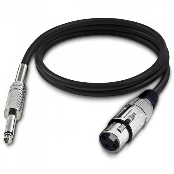 Cabo para Microfone Hayonik Player XLR(F) X P10 5m Preto
