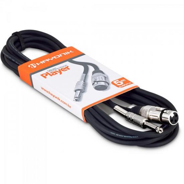 Cabo para Microfone Hayonik Player XLR(F) X P10 5m Preto