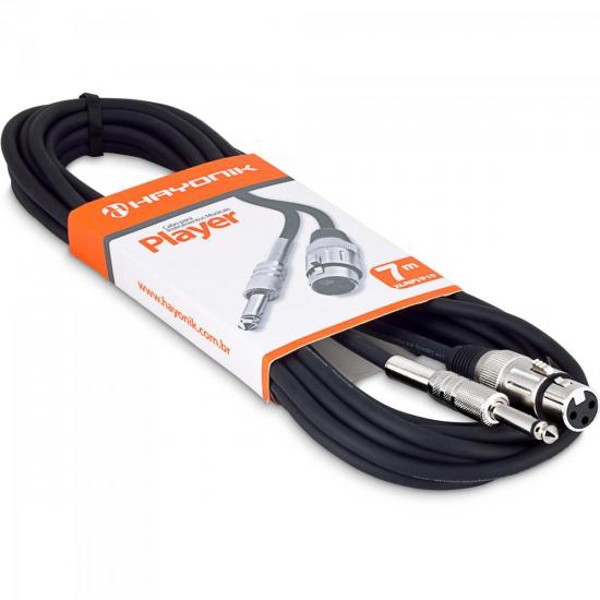 Cabo para Microfone Hayonik Player XLR(F) X P10 7m Preto
