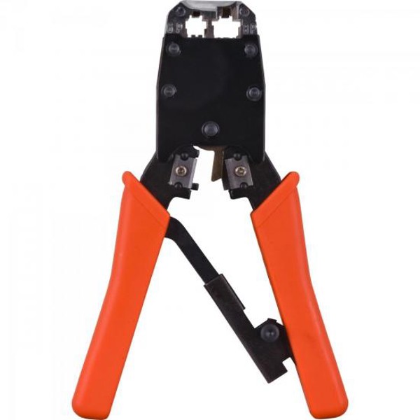 Alicate para Crimpar RJ11/RJ12/RJ45 com Catraca W ATC01 Laranja HYX