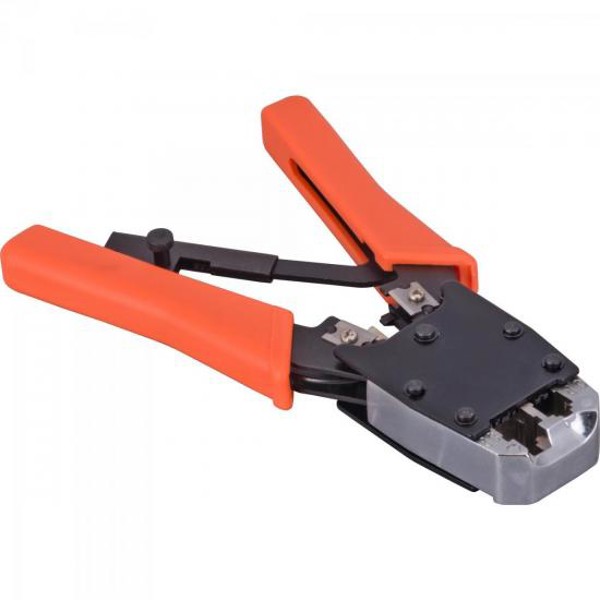 Alicate para Crimpar RJ11/RJ12/RJ45 com Catraca W ATC01 Laranja HYX