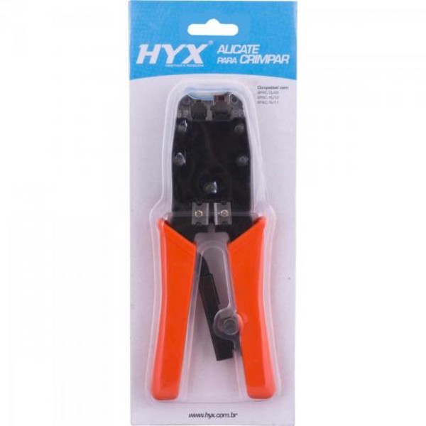 Alicate para Crimpar RJ11/RJ12/RJ45 com Catraca W ATC01 Laranja HYX