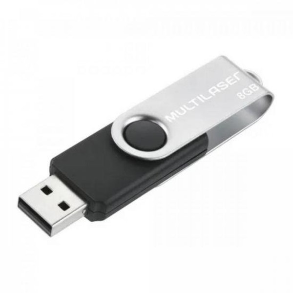 Pen Drive 8GB TWIST2 PD587 Preto MULTILASER