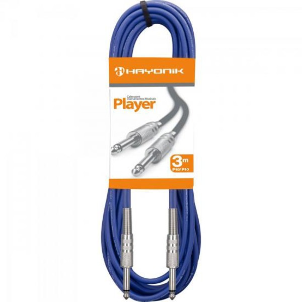 Cabo para Instrumentos Hayonik Player P10 X P10 3m Azul