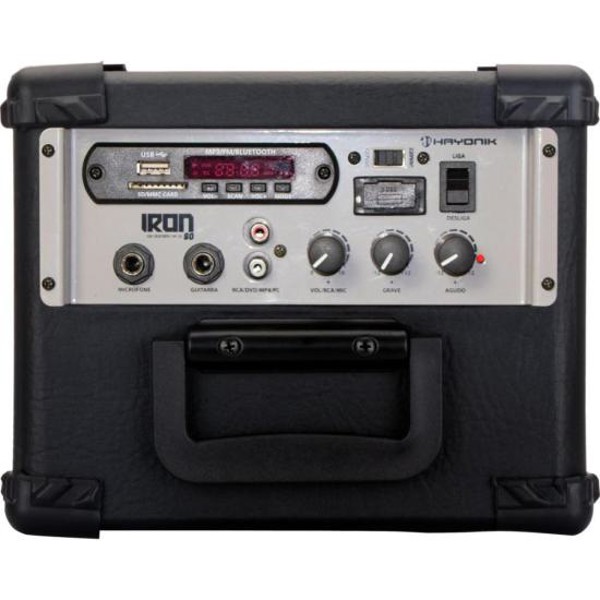 Caixa Multiuso Hayonik Iron 80 20W Bluetooth Preta