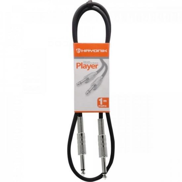 Cabo para Instrumentos Hayonik Player P10 X P10 1m Preto