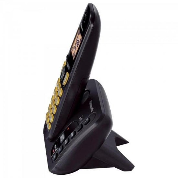 Telefone sem Fio com ID/Secretária/Viva Voz KX-TGC220LBB Preto Panasonic