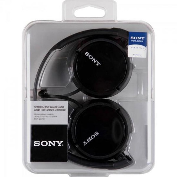 Fone de Ouvido Dobrável MDR-ZX110 Preto SONY