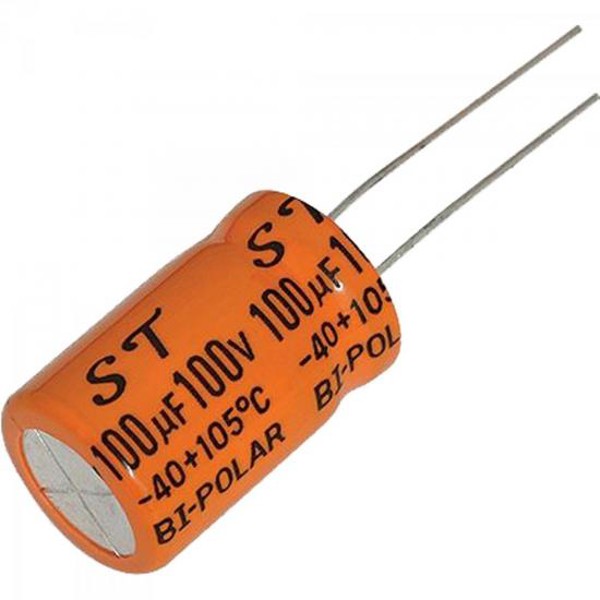 Capacitor Eletrolítico Bipolar 100uF x 100V CAPC0003 Laranja STORM - DEZ / 10