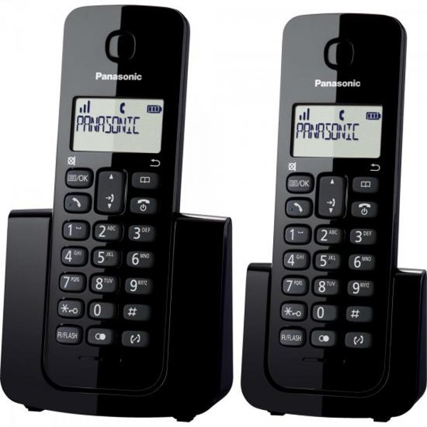 Telefone sem Fio com ID Base + Ramal KX-TGB112LBB Preto PANASONIC