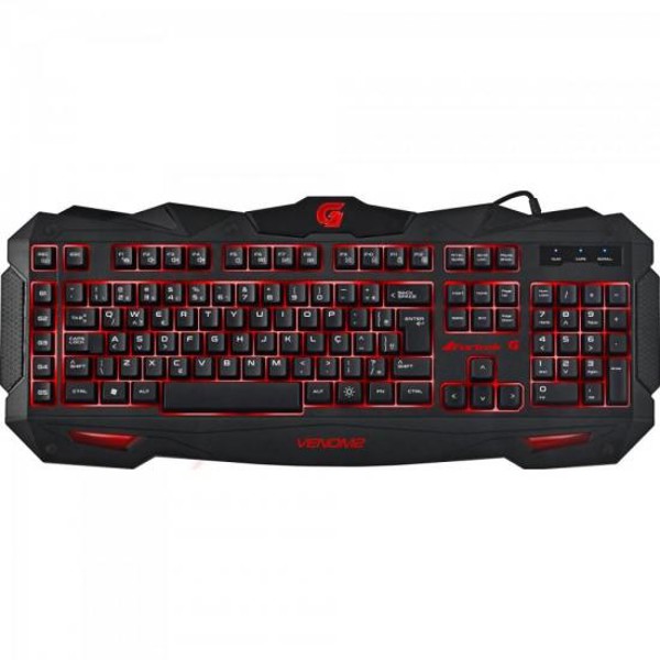 Teclado Gamer Multimídia SPIDER VENOM 2 GK-705 Preto/Vermelho FORTREK