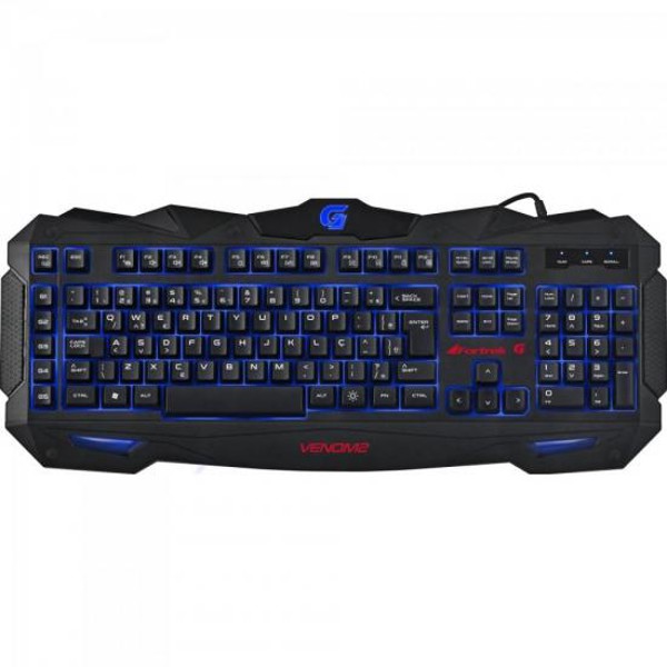 Teclado Gamer Multimídia SPIDER VENOM 2 GK-705 Preto/Vermelho FORTREK