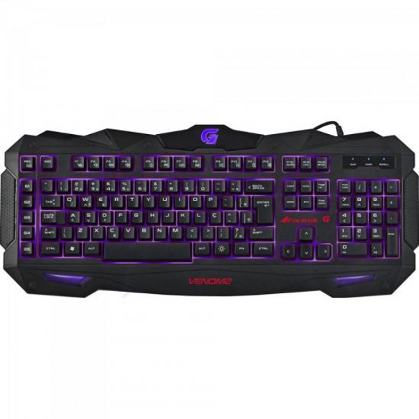 Teclado Gamer Multimídia SPIDER VENOM 2 GK-705 Preto/Vermelho FORTREK