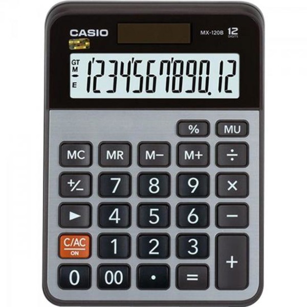 Calculadora de Mesa Casio MX-120B 12 Dígitos Cinza
