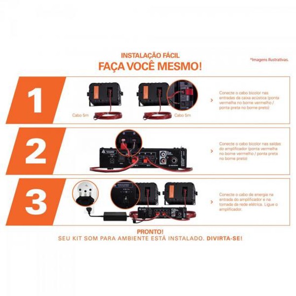 Kit Som Ambiente 200W Musical AMBIENCE 2000 Branco HAYONIK