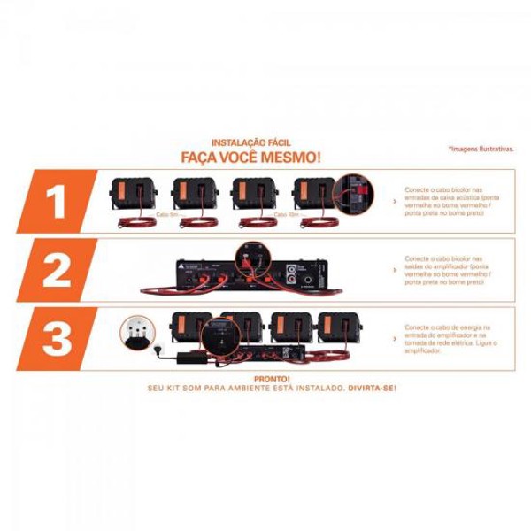 Kit Som Para Ambiente Hayonik Ambience 4000 400W Branco