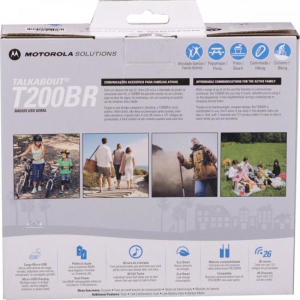 Rádio Comunicador Talkabout Motorola T200BR 32km Cinza - PAR / 2