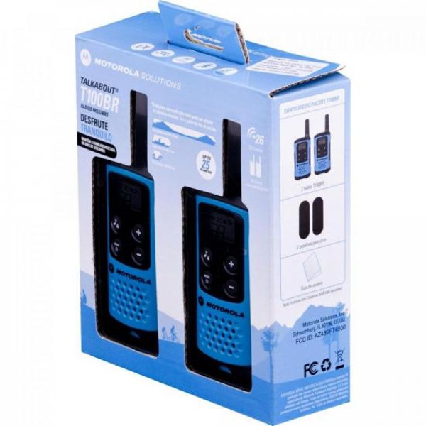 Rádio Comunicador Talkabout 25km T100BR Azul MOTOROLA - PAR / 2