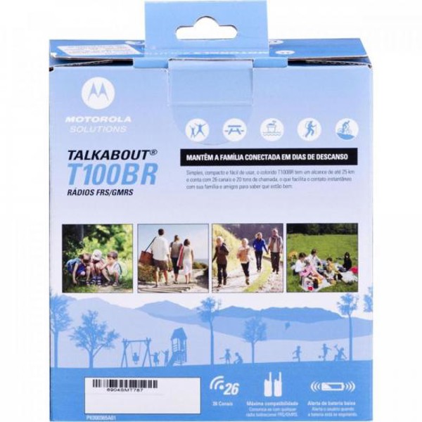 Rádio Comunicador Talkabout 25km T100BR Azul MOTOROLA - PAR / 2