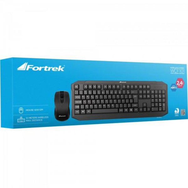 Combo Teclado + Mouse Wireless WCF-101 Preto FORTREK