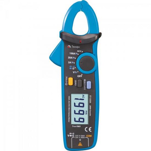 Alicate Amperímetro Digital ET-3320A Azul/Preto MINIPA