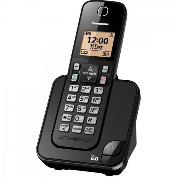 Telefone sem Fio com ID KX-TGC350LBB Preto Panasonic