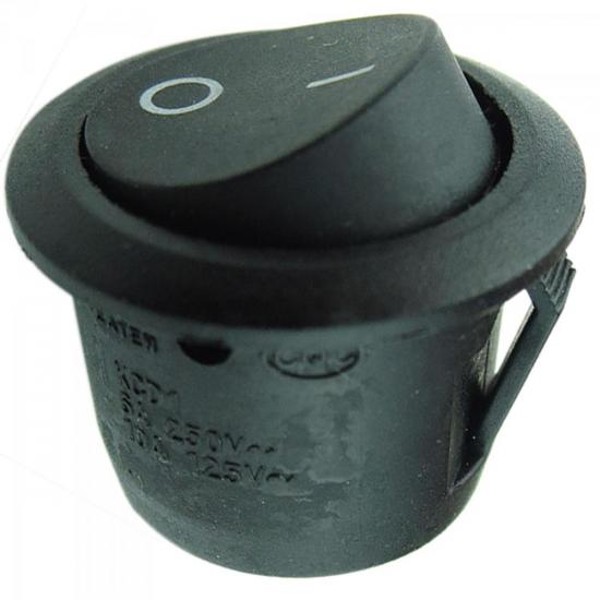 Chave Gangorra Redonda 6A/250VAC 2 Terminais ON/OFF CHVS0009 Preta STORM - PCT / 25