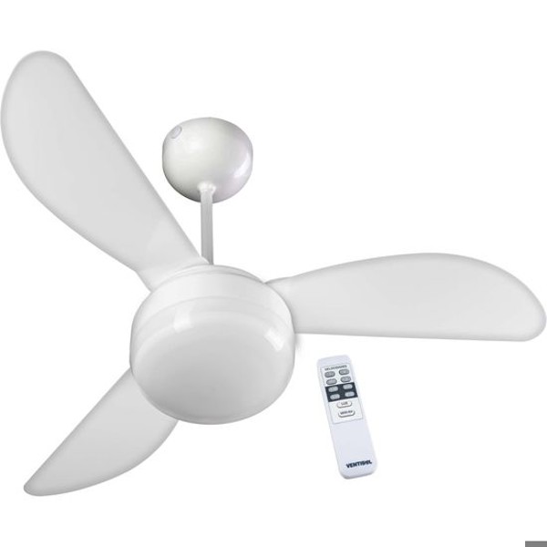 Ventilador de Teto Ventisol Fenix 3 Pás Com Controle Branco 220v