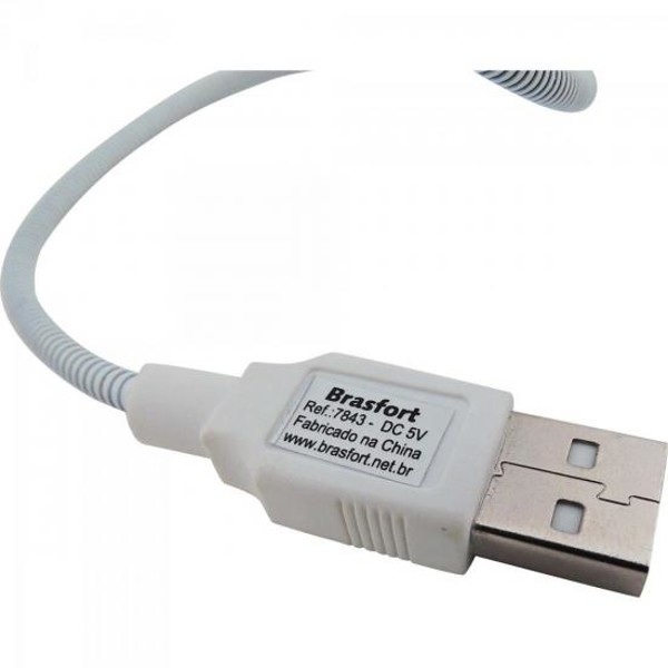 Luminária LED USB Branca BRASFORT
