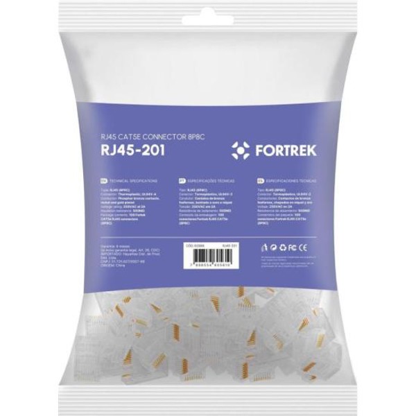 Conector Macho CAT5E RJ45 201 Fortrek FK 120E - BLI / 100