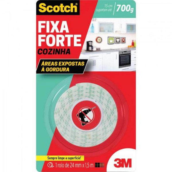 Fita Dupla Face Fixa Forte SCOTCH Cozinha 24mm x 1,5m 3M