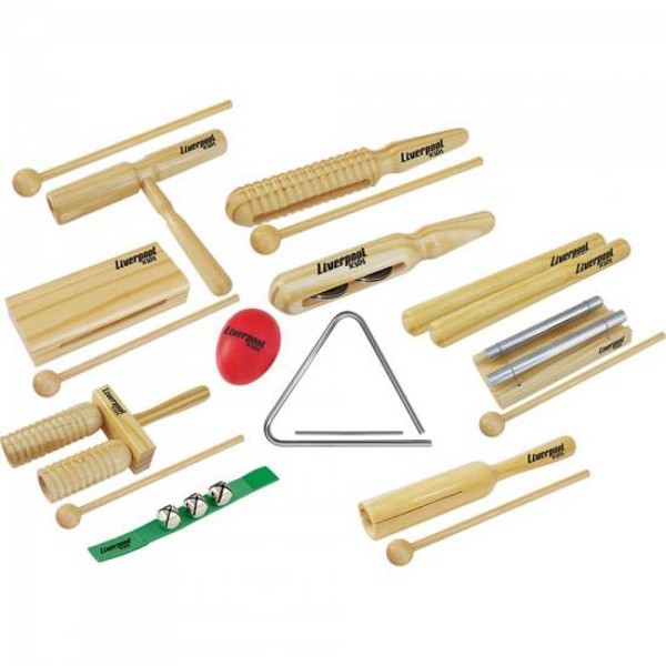 Kit de Percussão Infantil 11 Peças INF03 LIVERPOOL