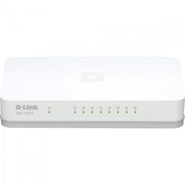 Switch 8 portas 1000MBPS DGS-1008A Branco D-LINK