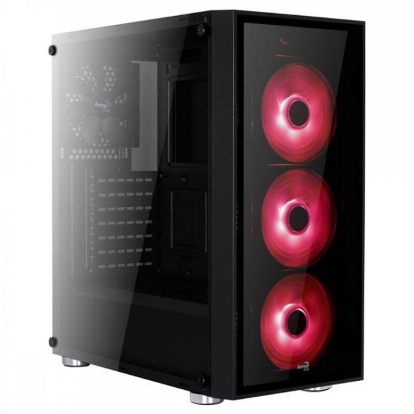 Gabinete Mid Tower ATX QUARTZ RGB Preto AEROCOOL