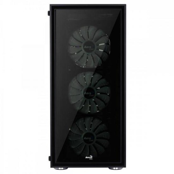 Gabinete Mid Tower ATX QUARTZ RGB Preto AEROCOOL