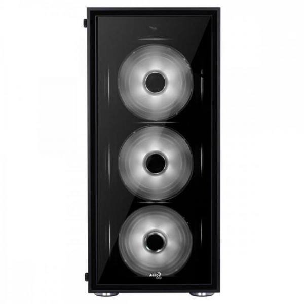 Gabinete Mid Tower ATX QUARTZ RGB Preto AEROCOOL