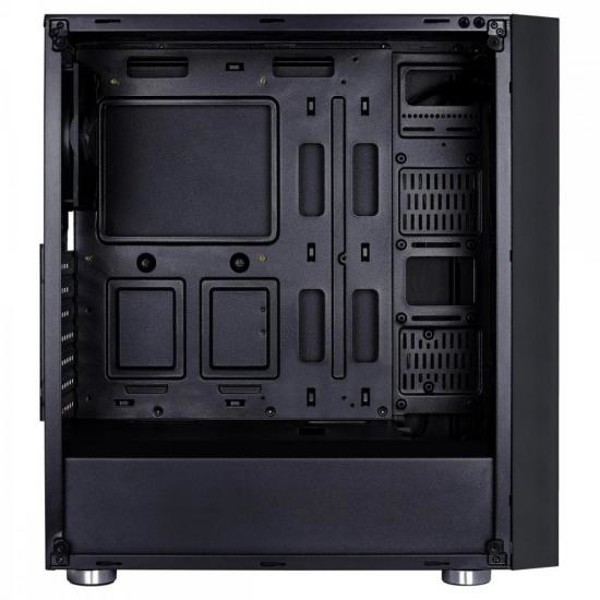 Gabinete Mid Tower ATX QUARTZ RGB Preto AEROCOOL