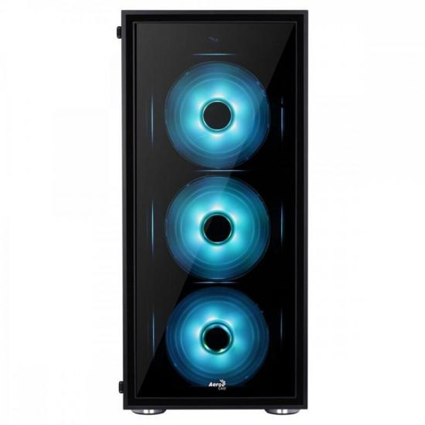 Gabinete Mid Tower ATX QUARTZ RGB Preto AEROCOOL
