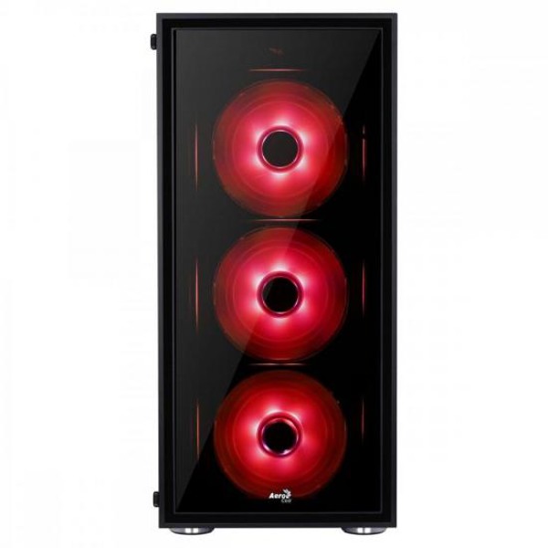 Gabinete Mid Tower ATX QUARTZ RGB Preto AEROCOOL
