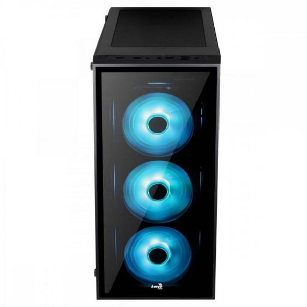 Gabinete Mid Tower ATX QUARTZ RGB Preto AEROCOOL