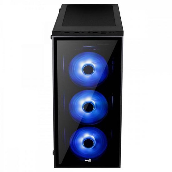 Gabinete Mid Tower ATX QUARTZ RGB Preto AEROCOOL