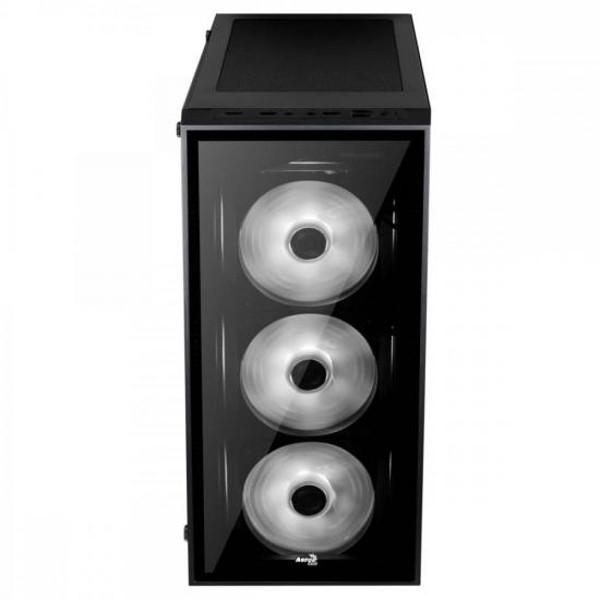 Gabinete Mid Tower ATX QUARTZ RGB Preto AEROCOOL