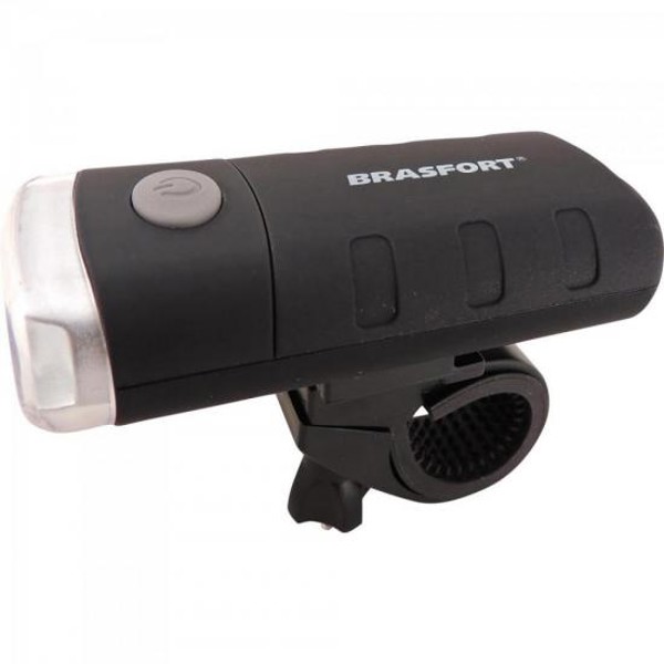 Lanterna Frontal LED p/ Bike Preto BRASFORT