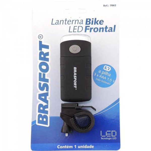 Lanterna Frontal LED p/ Bike Preto BRASFORT