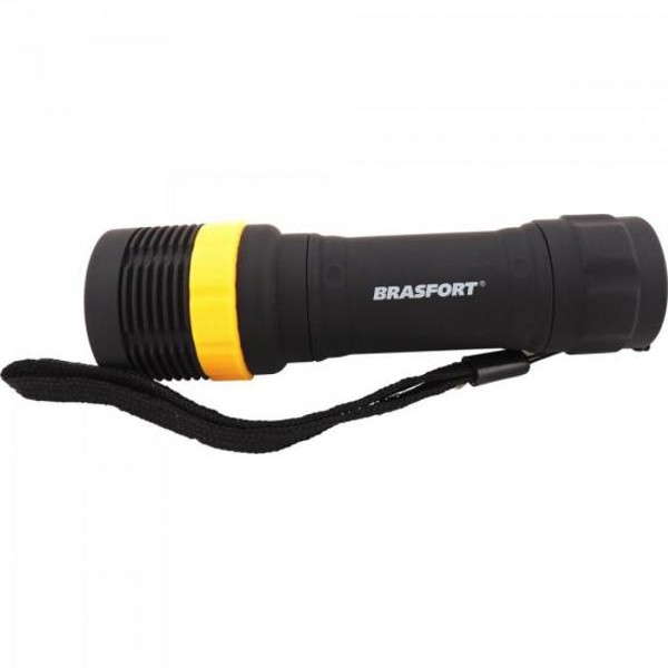 Lanterna LED Mini ABS C/ Zoom Preto BRASFORT